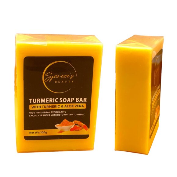 5 Bars of Turmeric With Aloe Vera Facial and Body Soap Bar - Picture 5 of 5